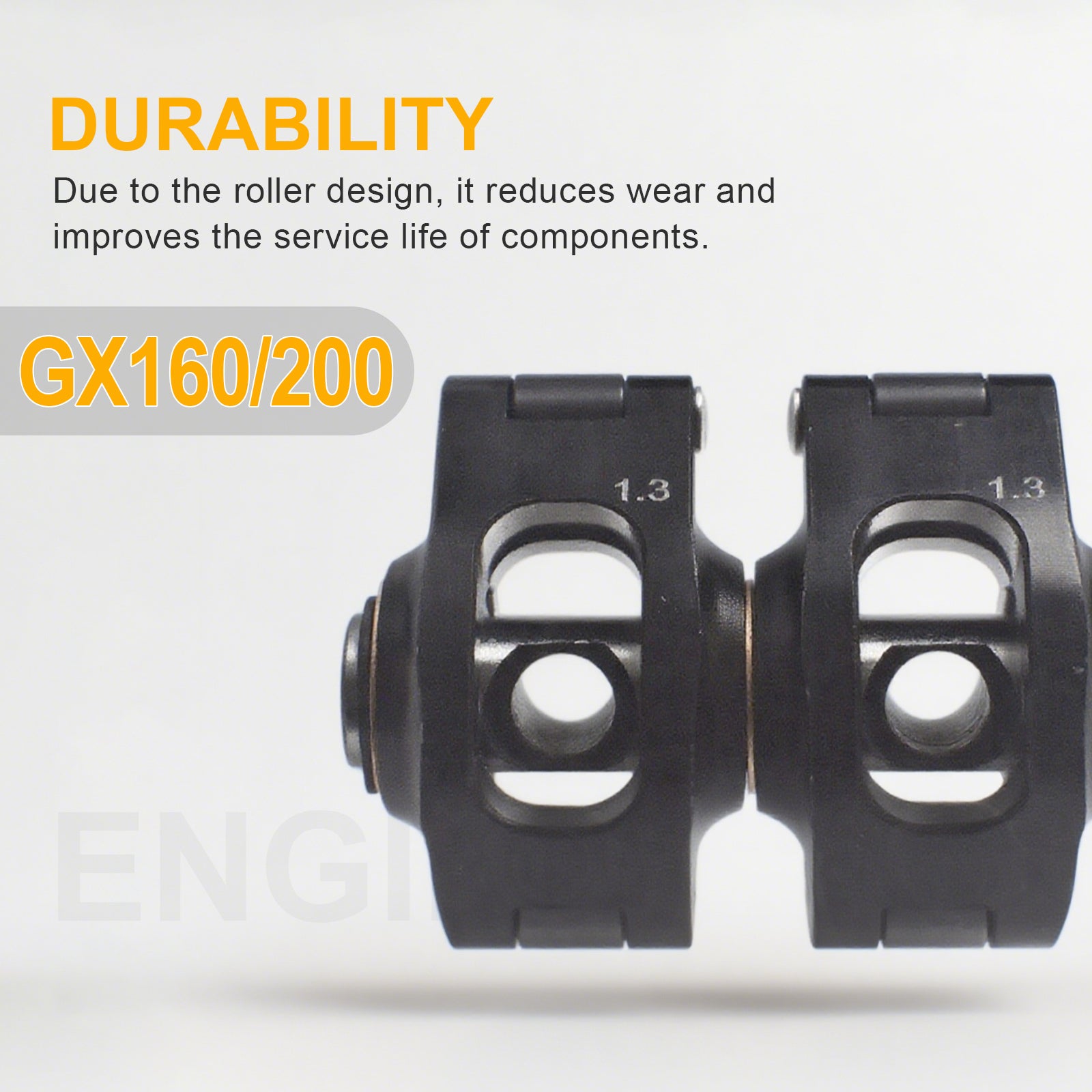 Ultra Light, 1.3 Ratio Roller Rockers For Honda GX160/200, 196cc Clone, Predator 212cc Non-Hemi
