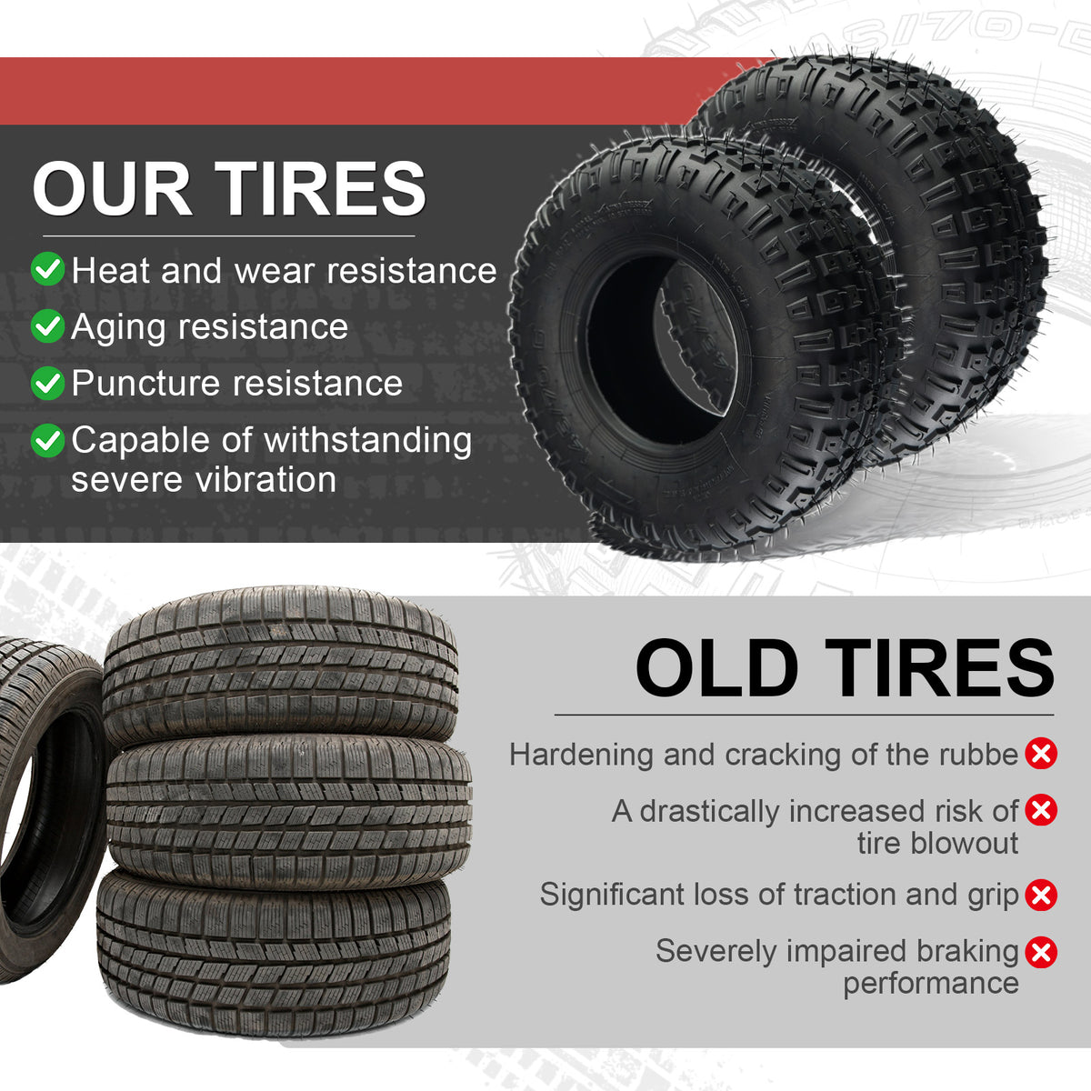 145/70-6 Tires Tubeless