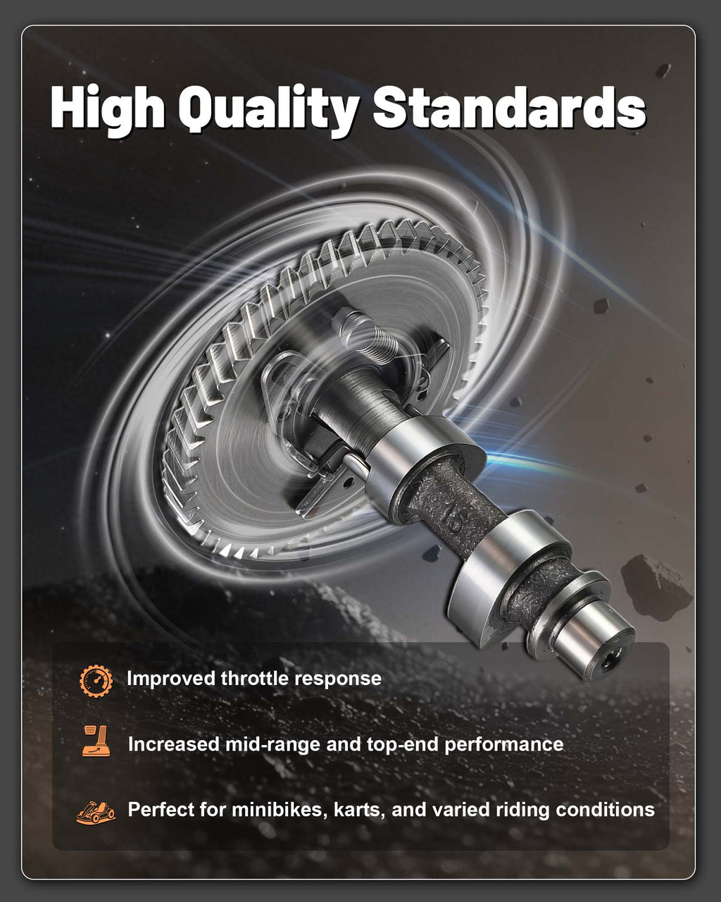 Stage4 .308 Grind Camshaft  For Predator 212cc Non-Hemi /Hemi Engine