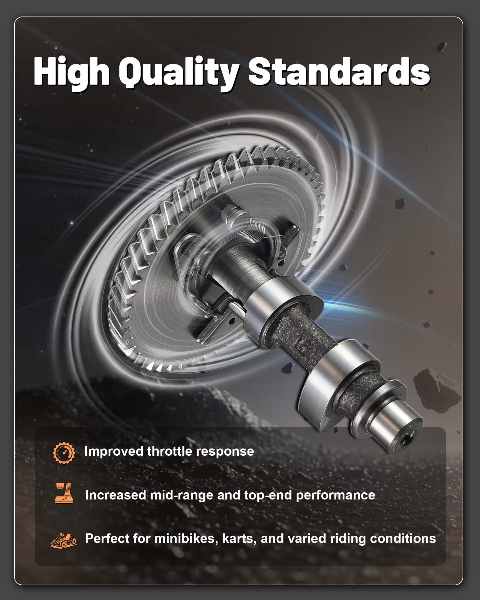 Stage4 .308 Grind Camshaft  For Predator 212cc Non-Hemi /Hemi Engine
