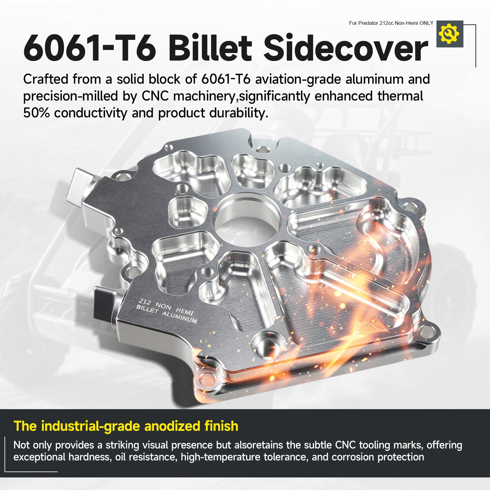 Dual Bearing Billet Side Cover Non-Hemi