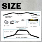 7/8" 22mm Dirt Pit Bike Handlebars with Crossbar & Foam Pad Black