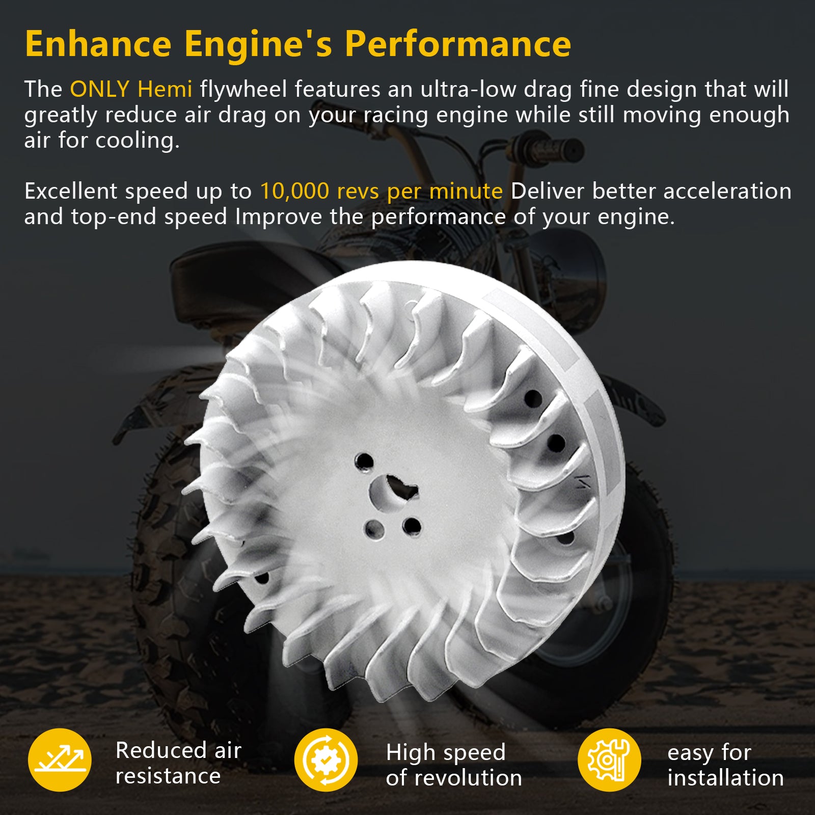 Hemi Predator 212cc Bullet Proof 10k Performance Flywheel