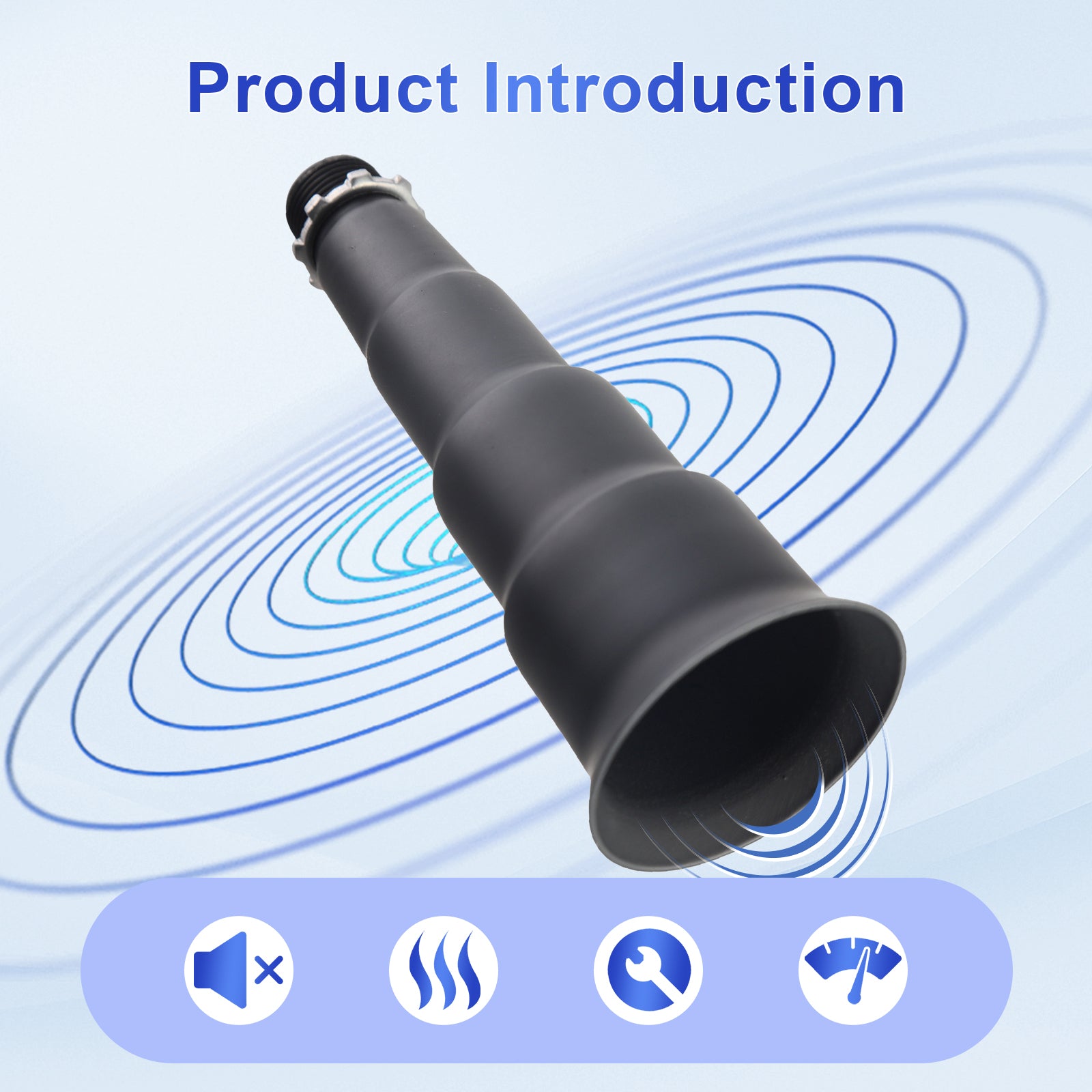 4 Stage Exhaust tip 3/4 NPT Black