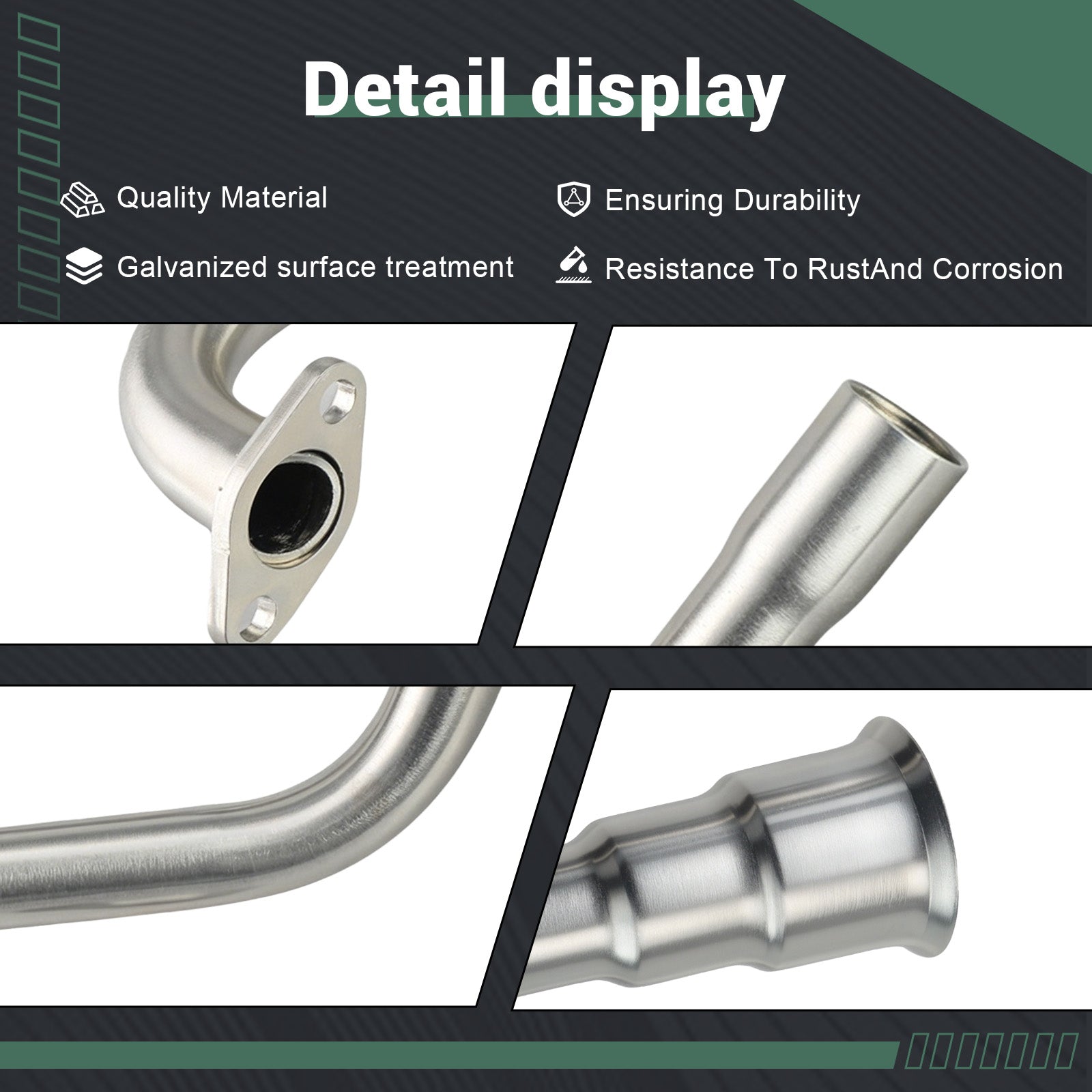 Upgrade Right Long 5 Stage Exhaust Pipe Header For Coleman CT100U CC100X 98cc For FRP GMB100 Mini Bike For Predator 79cc 3hp Engine Mini Bike Silver