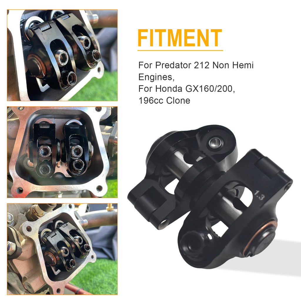 Ultra Light, 1.3 Ratio Roller Rockers For Honda GX160/200, 196cc Clone, Predator 212cc Non-Hemi
