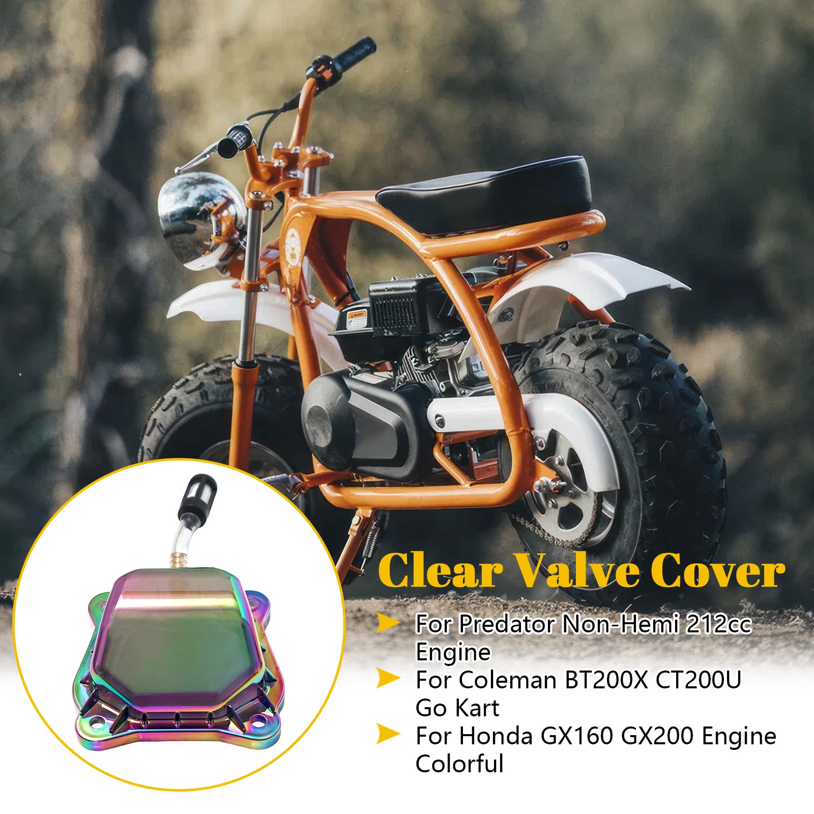 Colorful Plastic Valve Cover Predator 212 Non hemi GX160 GX200