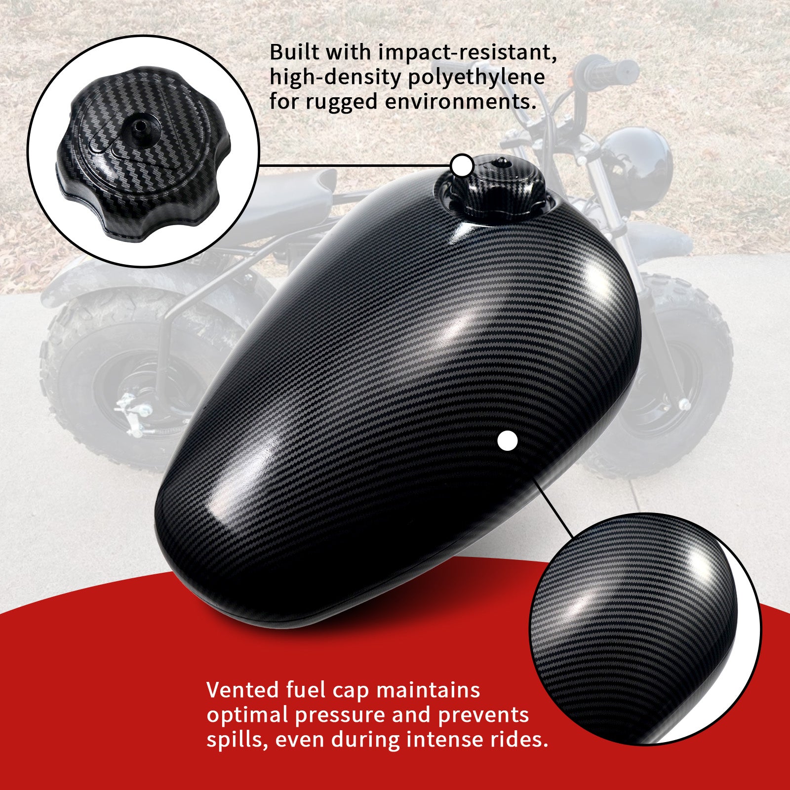 5.5L Fuel Tank for Coleman CT200U-EX Axis M200 196cc Mini Bikes