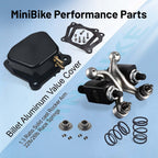 1.3 Ratio Solid cast Racing Shaft Rocker Arm set with billet value cover 22lb race springs for Predator 196cc 212cc 224cc Non Hemi