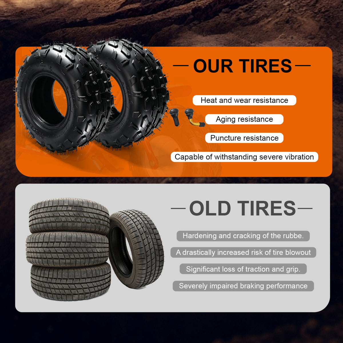 145/70-6 Tires Tubeless for Coleman CT100U