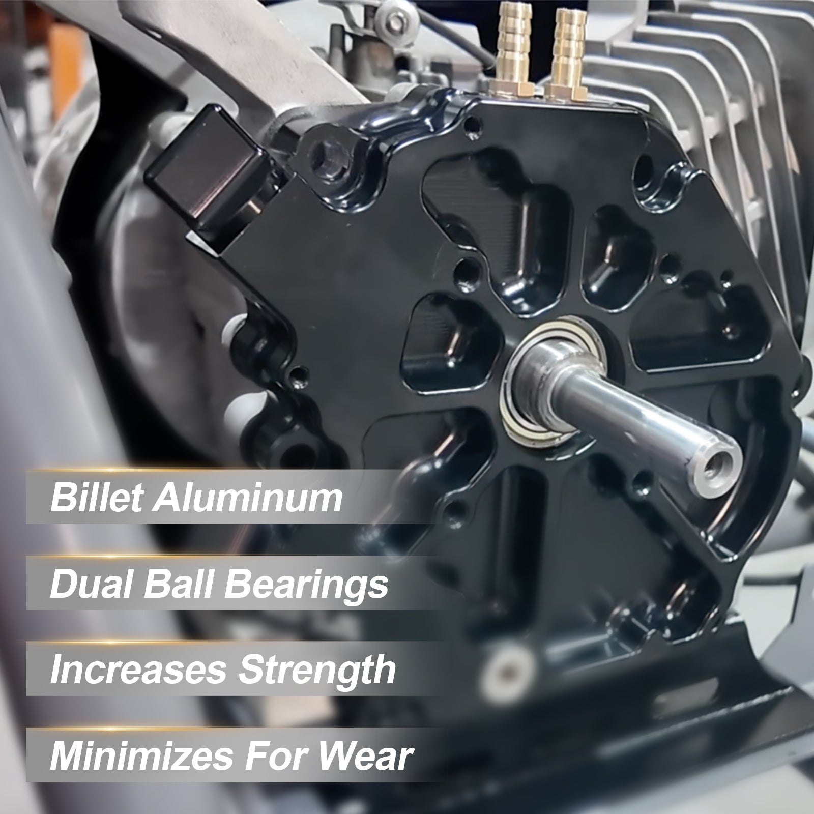 Dual Bearing Billet Crankcase Side cover Hemi