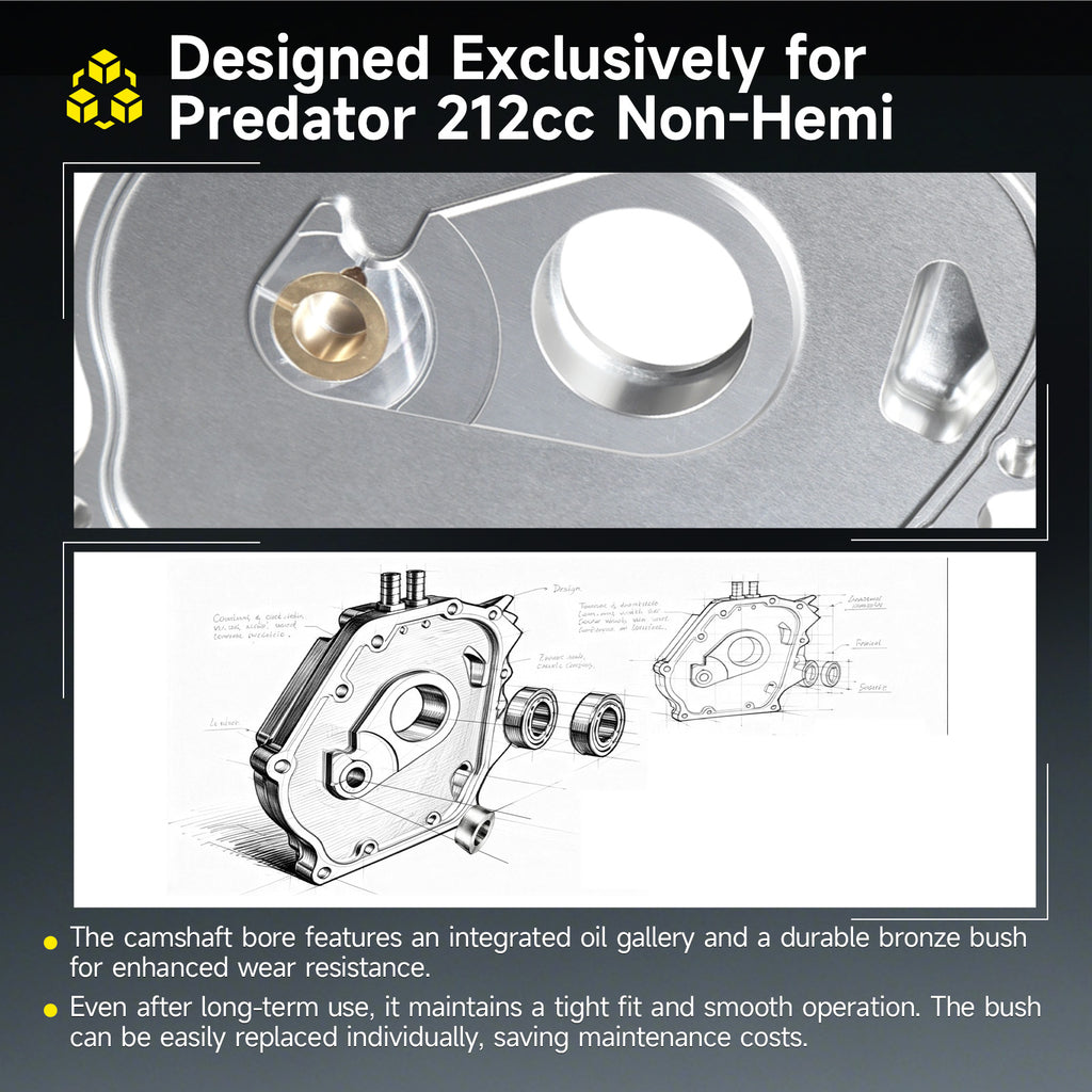 Dual Bearing Billet Side Cover Non-Hemi