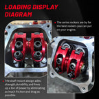 Ultra-Light 1.3 Ratio Roller Rockers GX200 Predator 212 224 Non-Hemi Red