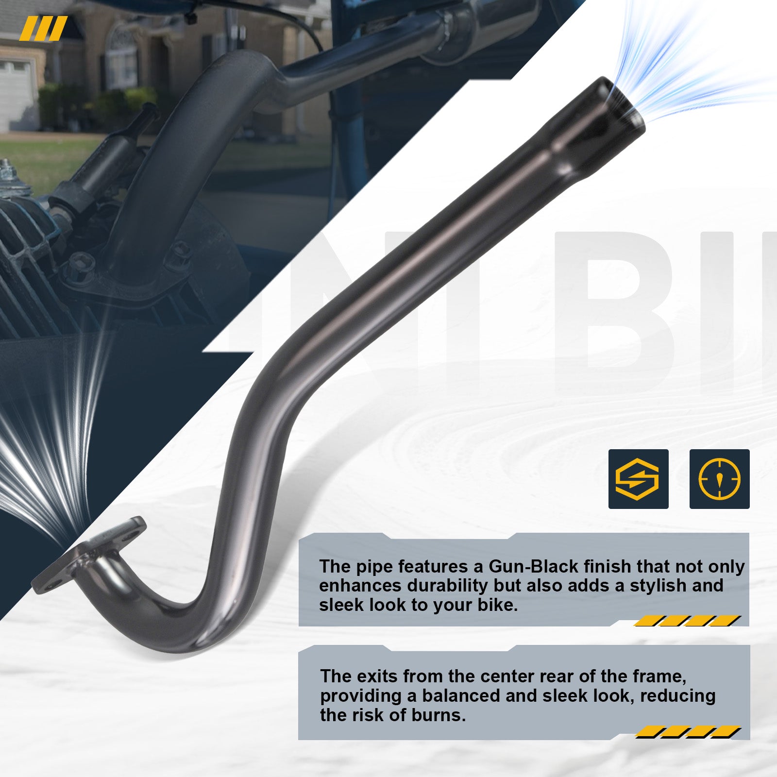 5 Stage Exhaust tip Central long Exhaust Pipe