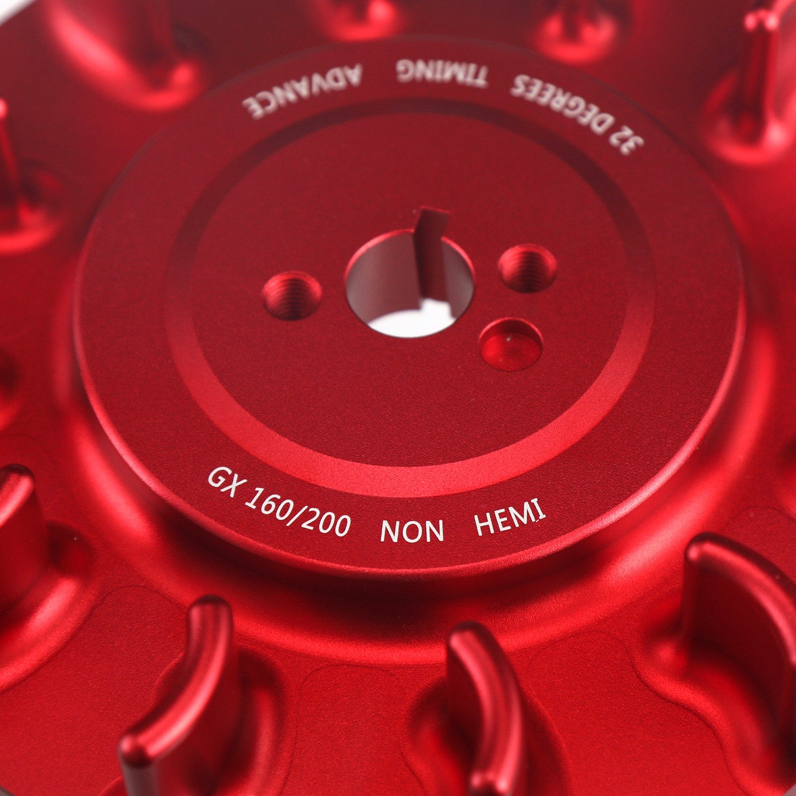 Red Electric Start Billet Flywheel For Honda GX160/GX200 196cc Clone Tillotson