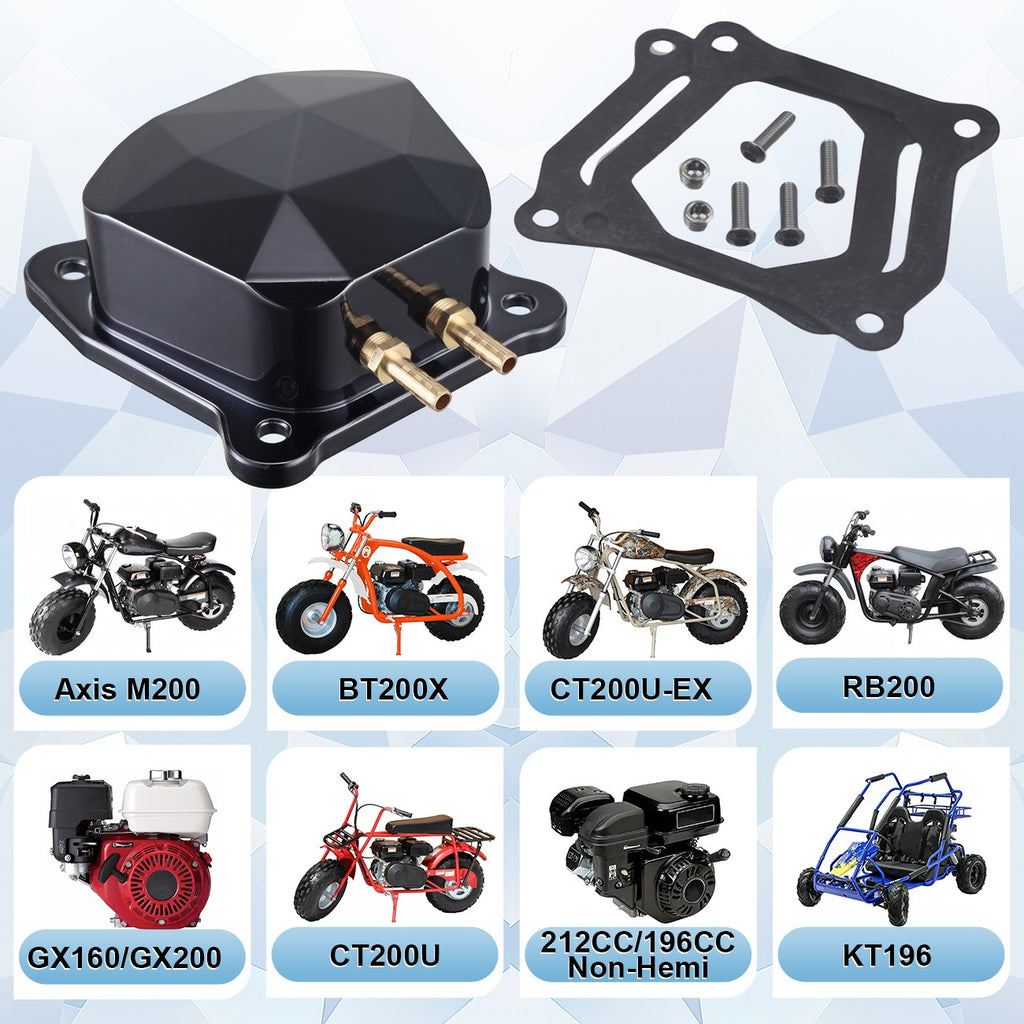 Diamond Shaped Valve Cover Fit GX200 Clone Predator 212cc Non-Hemi 224cc engine