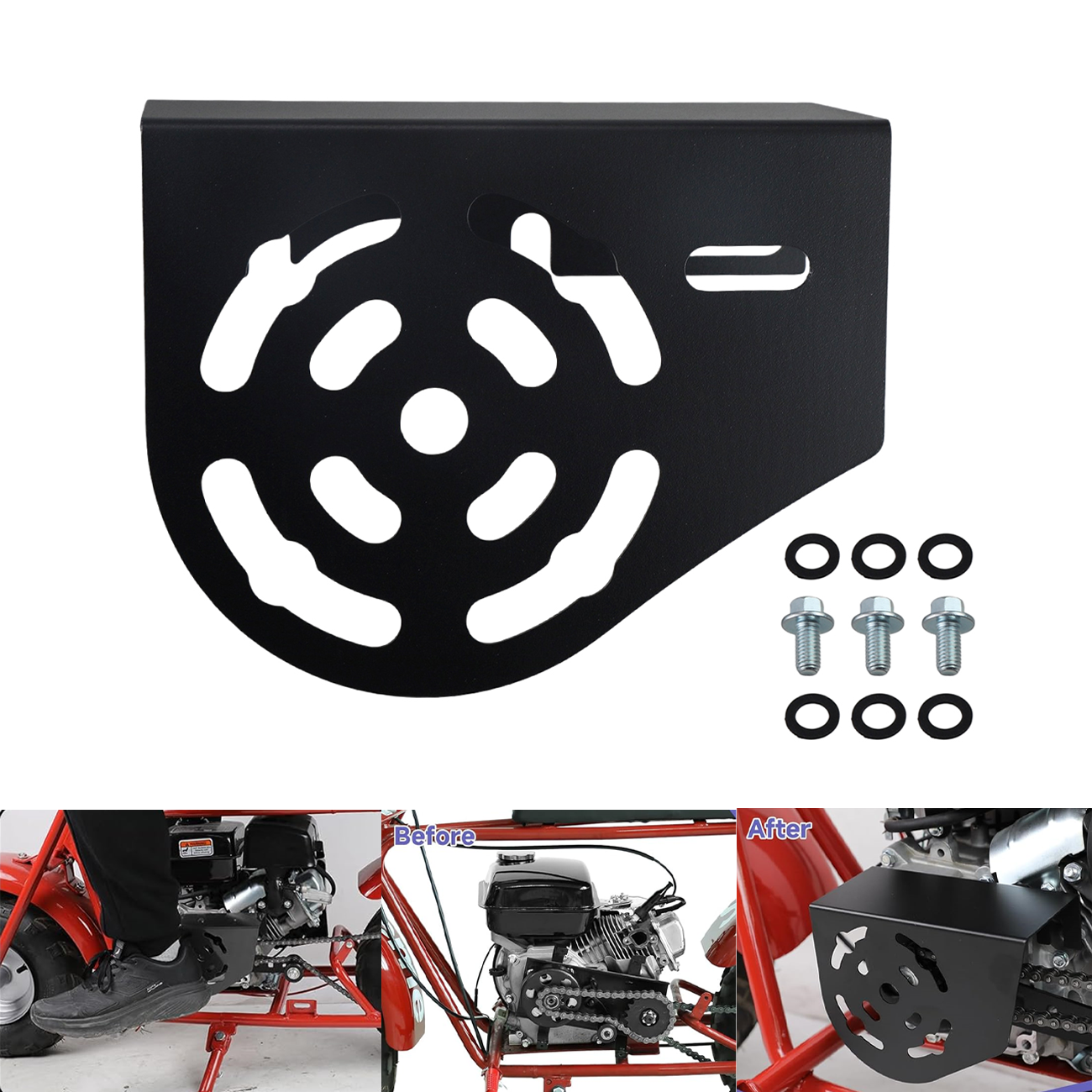Mini Bike Chain Guard Clutch Cover for Coleman CT200U CT200U-EX CT100 BT200X