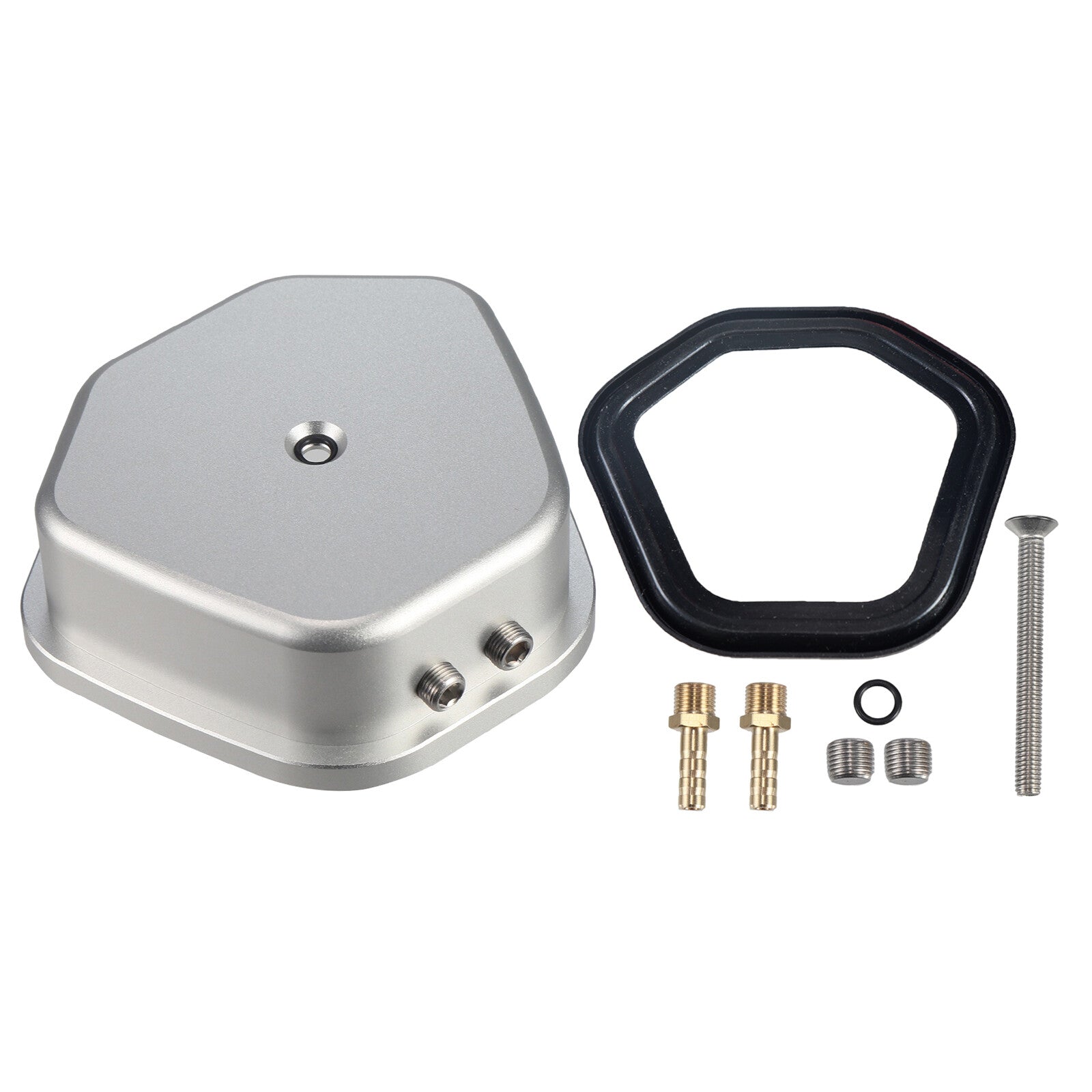 Valve Cover Kit Billet Aluminum Sandblasted Silver Oxide For GX390 Predator 420