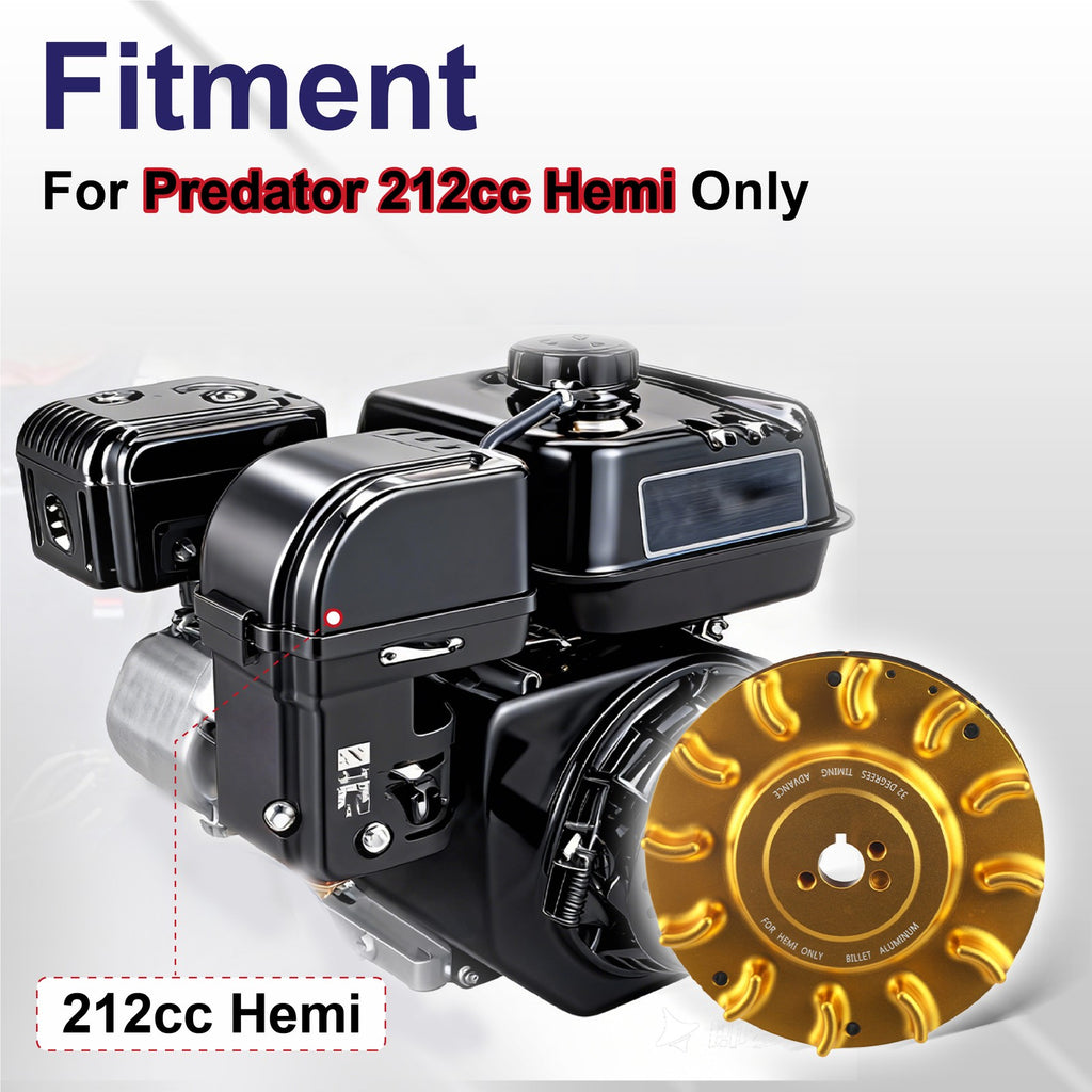 Gold Speedway Billet Flywheel Aluminum For Predator 212cc Hemi Go Kart Bike