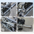 Exhaust With Muffler For Predator 212cc 196cc 6.5HP for Honda GX160 GX200 for Coleman CT200U BT200X CT200u-ex Mini Bike Go Kart part sliver