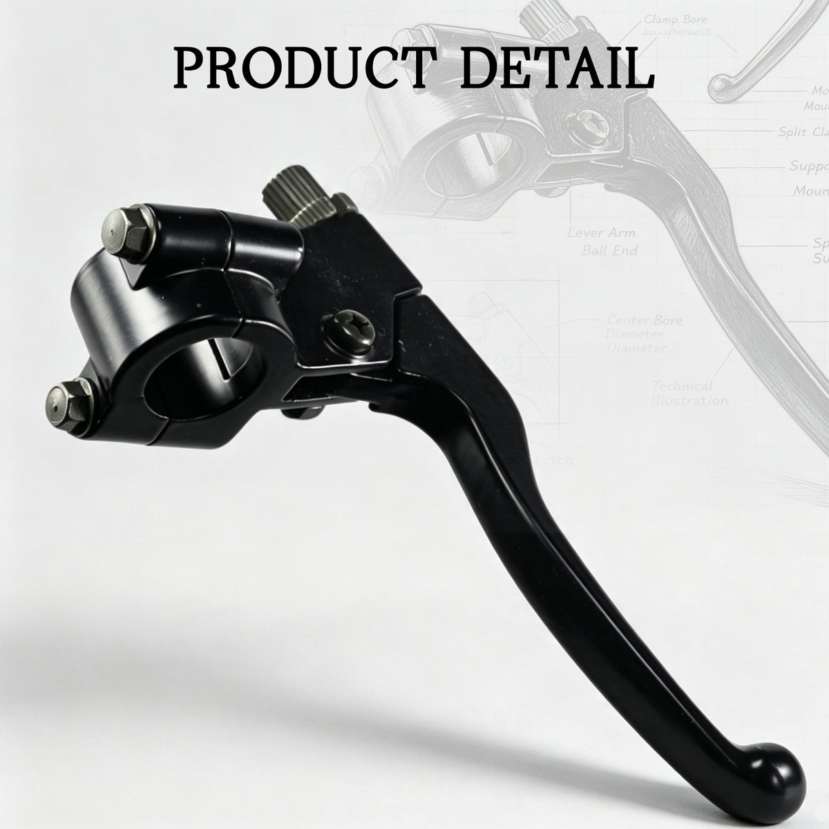 22mm 7/8" Left Brake Handle Clutch Lever Perch for Minibike Pit Dirt Bike