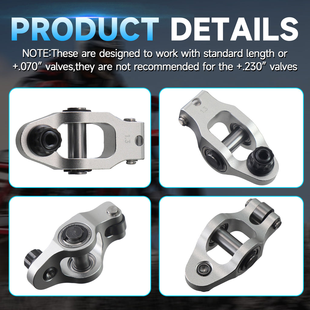 Aluminum 1.3 Ratio Roller Rockers For Predator 212cc Hemi Silver