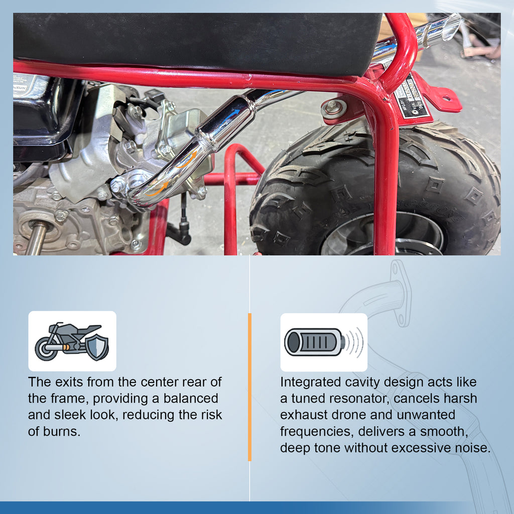 Central 98cc Exhaust Pipe For FRP GMB100 Coleman CT100U