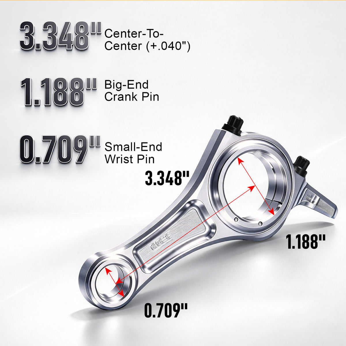 Billet Aluminum Connecting Rod (3.348") For Predator 212cc Hemi & Non-Hemi