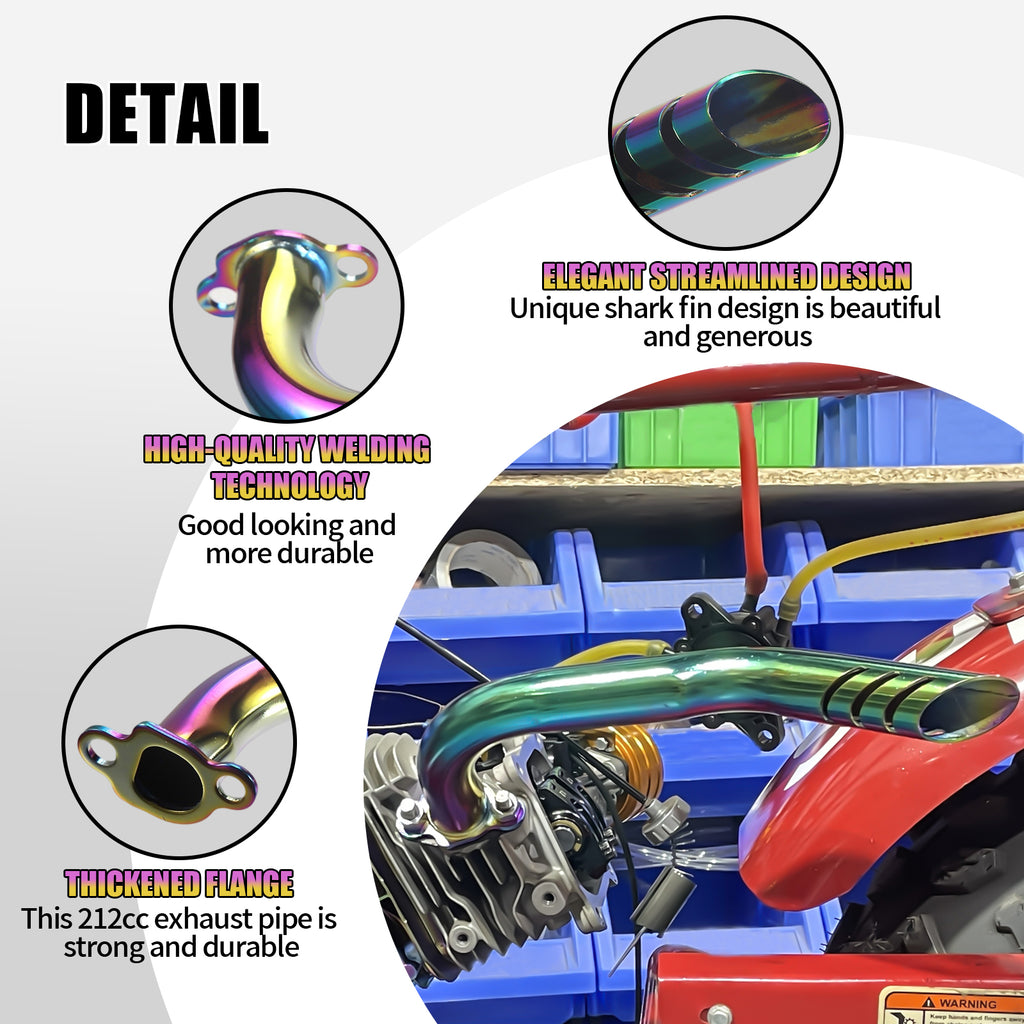 Exhaust Pipe Header 212cc 224cc