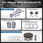 Billet Rod（3.308）70mm Ceramic Coated Flat Top Piston .550 with 18lb Valve Spring Kit for the Harbor Freight Predator 212cc Hemi and Non-Hemi versions Engine Minibike Go Kart Cart