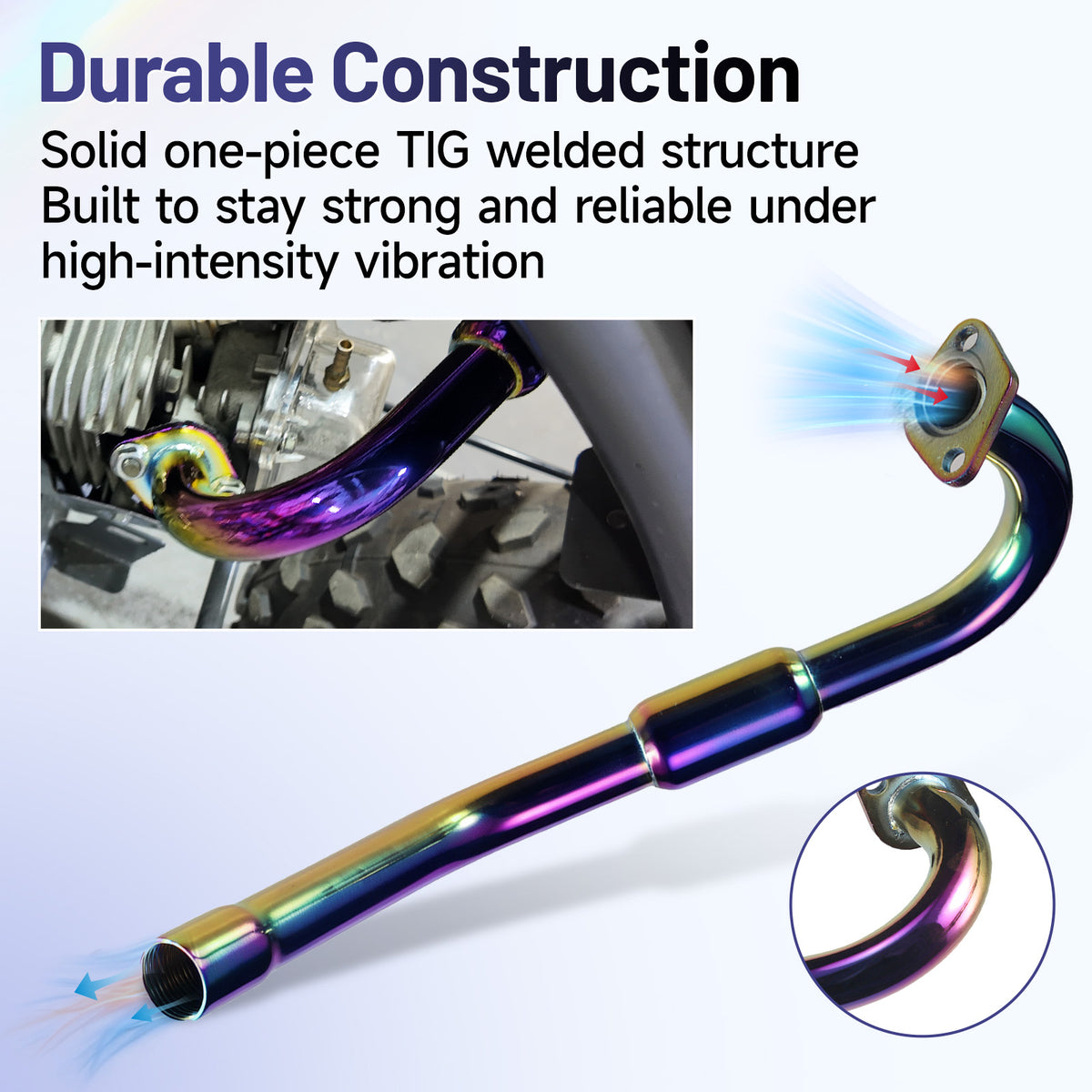 Exhaust Pipe For Predator 212cc Mini Bike Go Kart