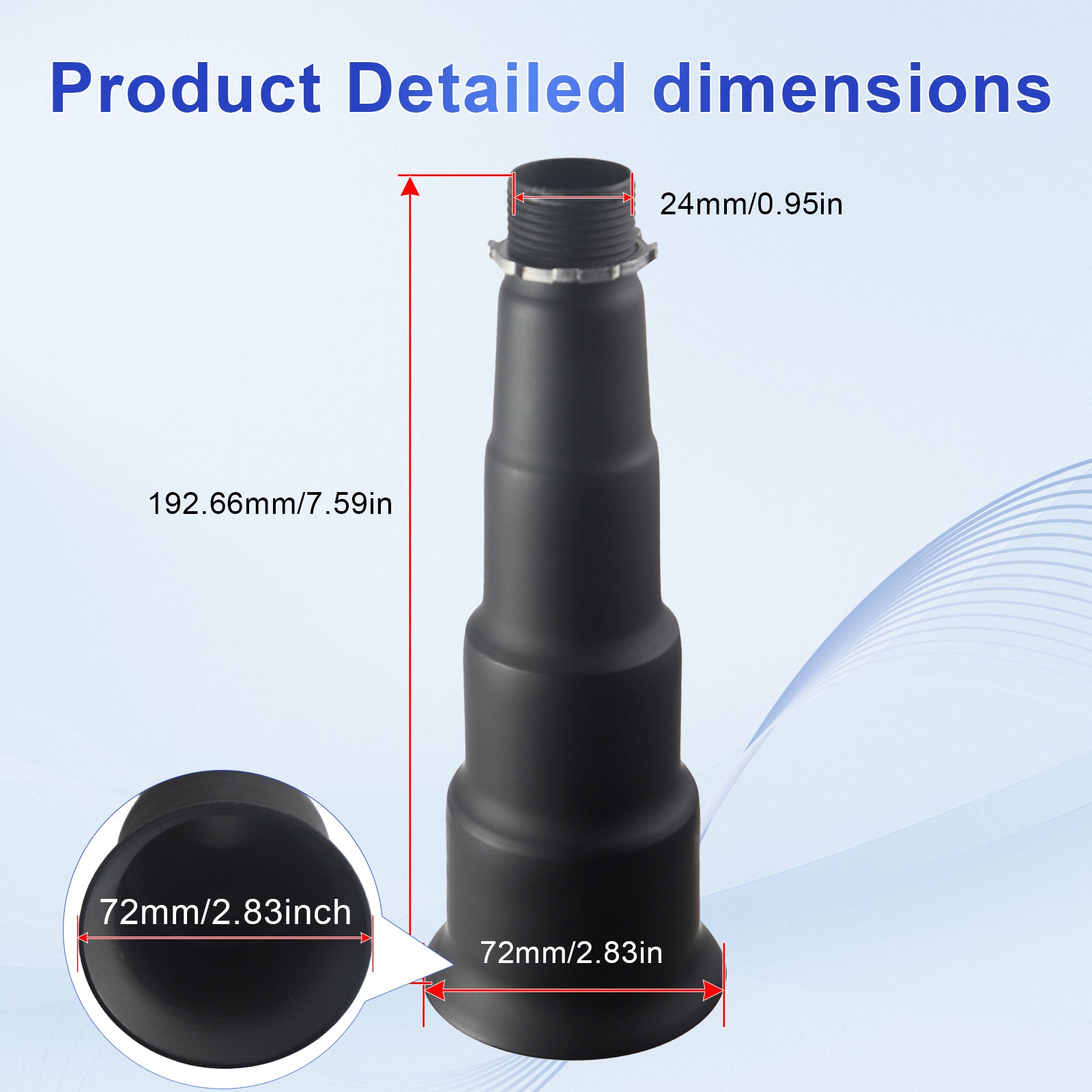 4 Stage Exhaust tip 3/4 NPT Black