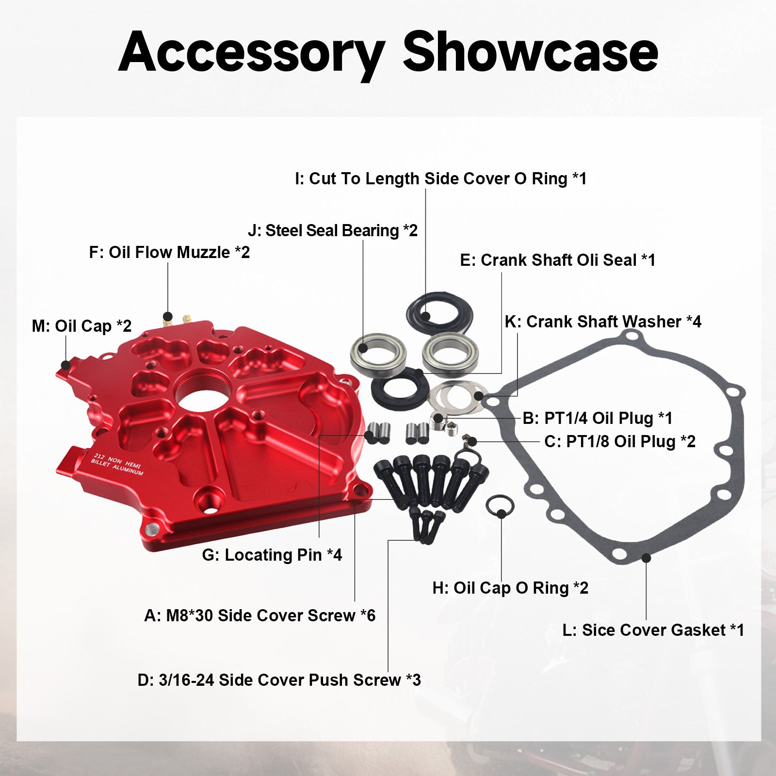 Dual Bearing Billet Side Cover Non-Hemi