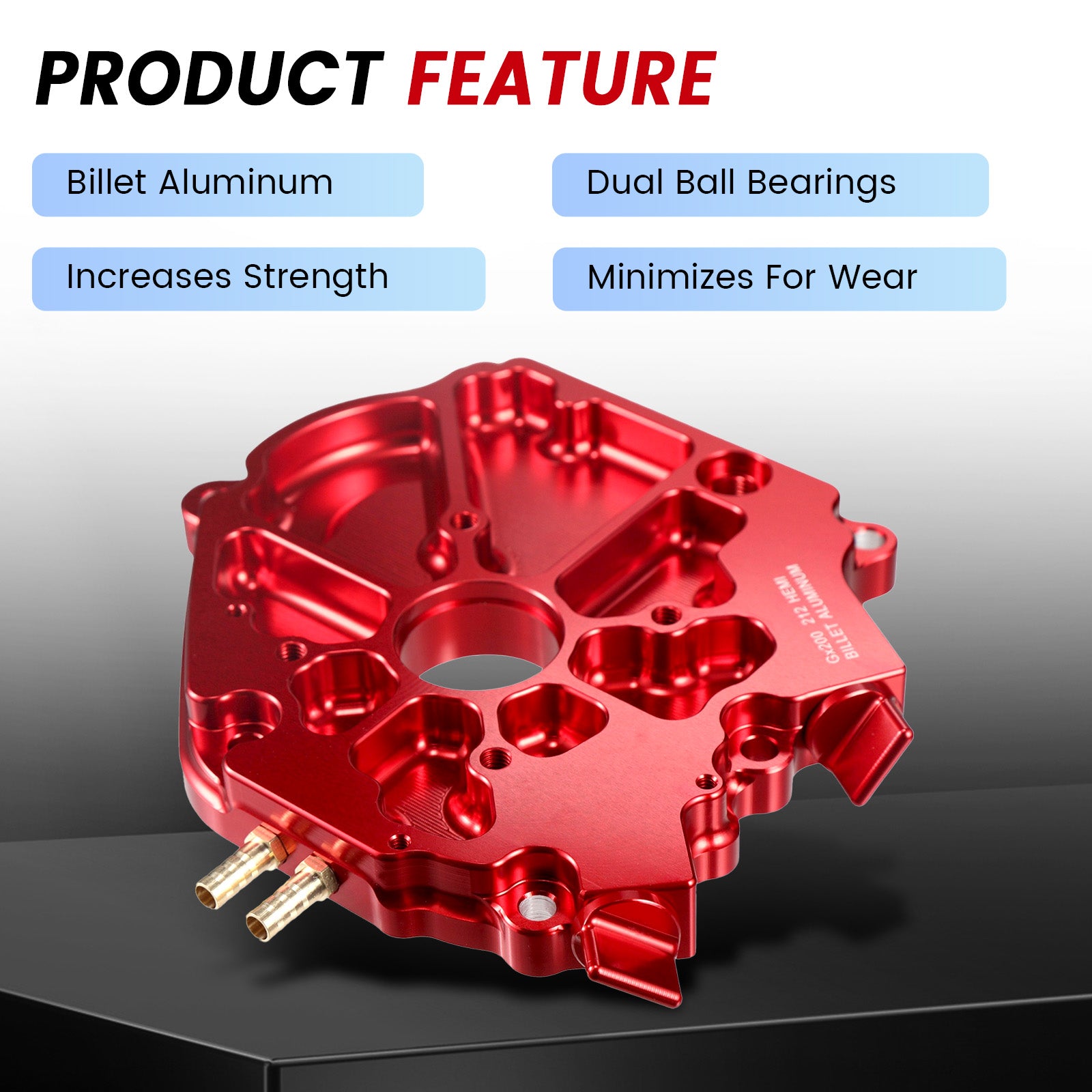 Dual Bearing Billet Crankcase Side cover Hemi