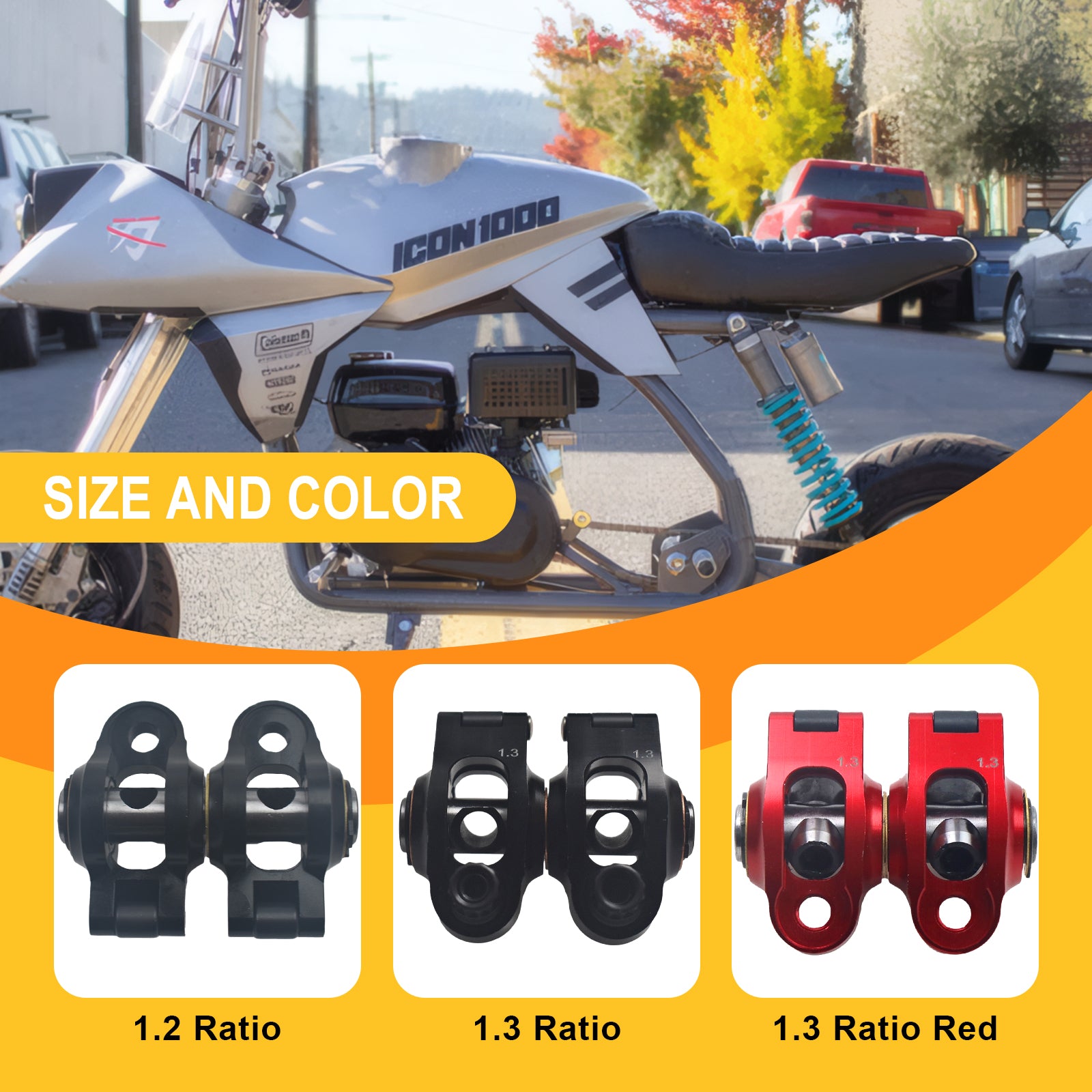 Ultra Light, 1.3 Ratio Roller Rockers For Honda GX160/200, 196cc Clone, Predator 212cc Non-Hemi