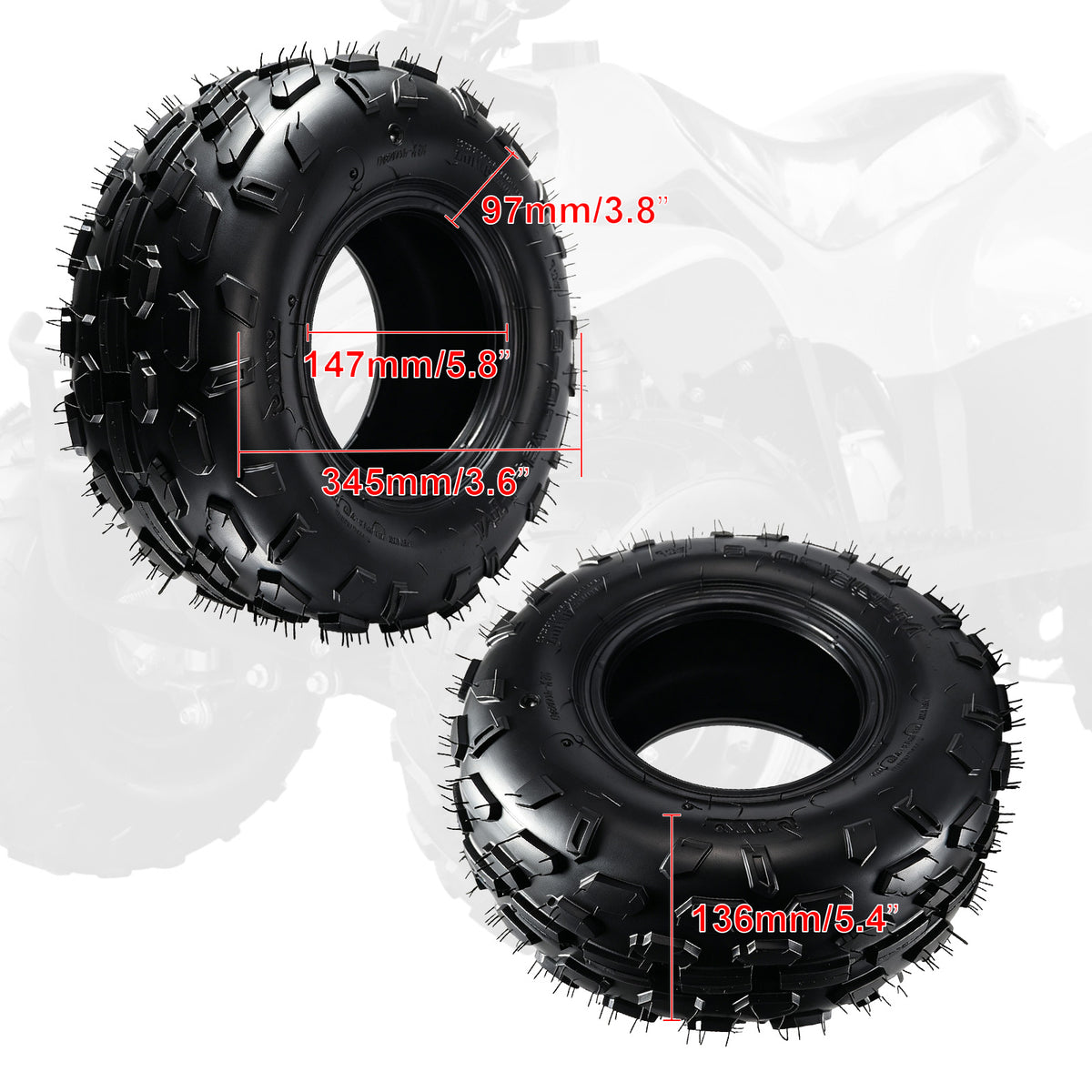 145/70-6 Tires Tubeless for Coleman CT100U