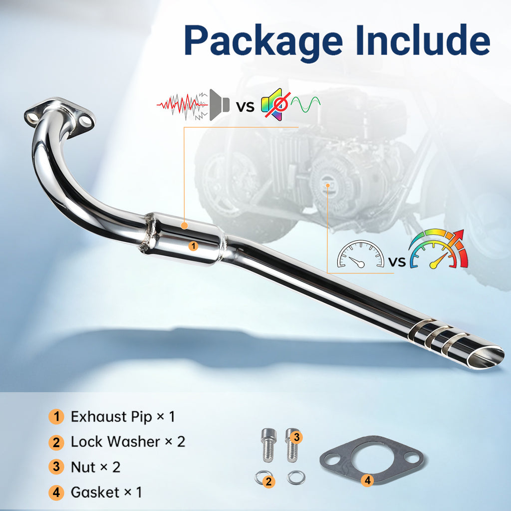Central 98cc Exhaust Pipe For FRP GMB100 Coleman CT100U