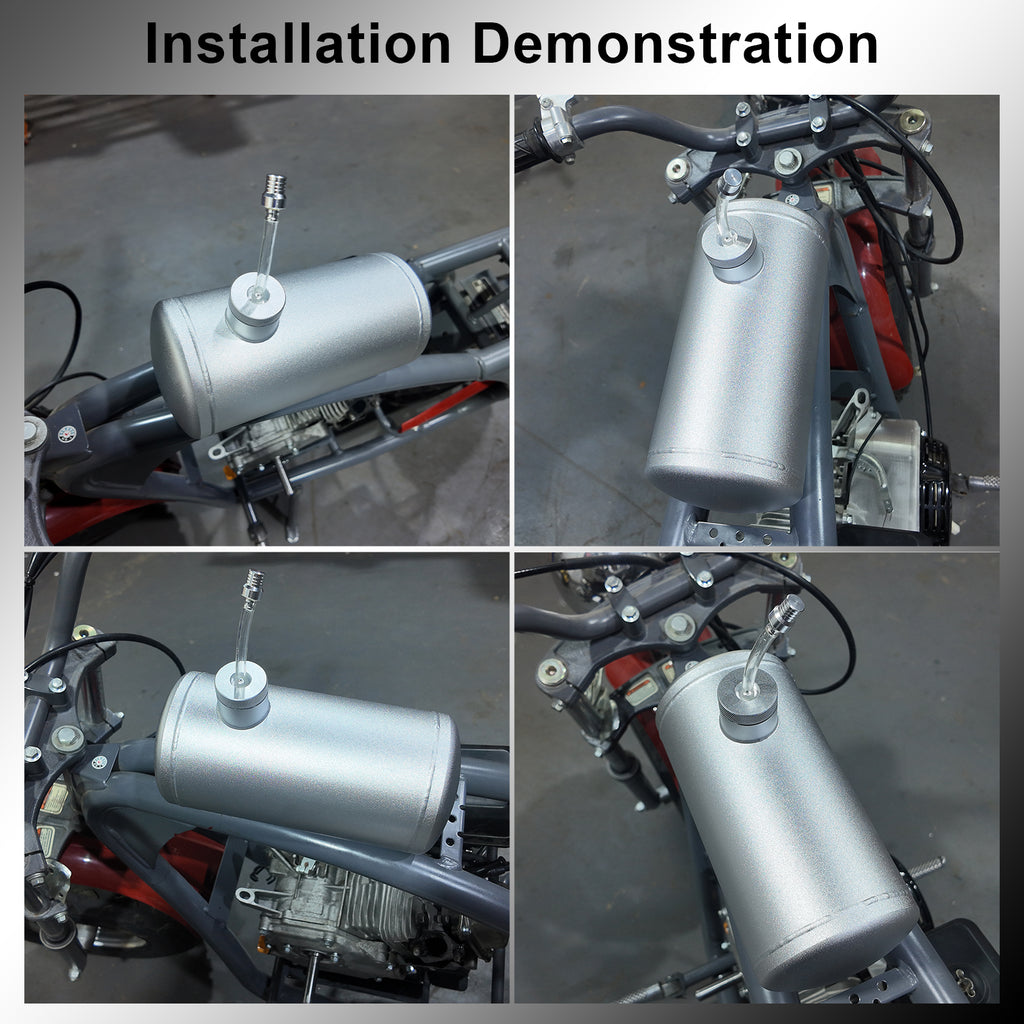 10" x 4.5" Aluminum Fuel Tank for 196cc/212cc Mini Bikes & Go Karts