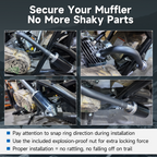 Upgrade Exhaust with Muffler For Coleman CT200U BT200X For Predator 212cc 196cc 6.5HP Go Kart and Mini Bike Black