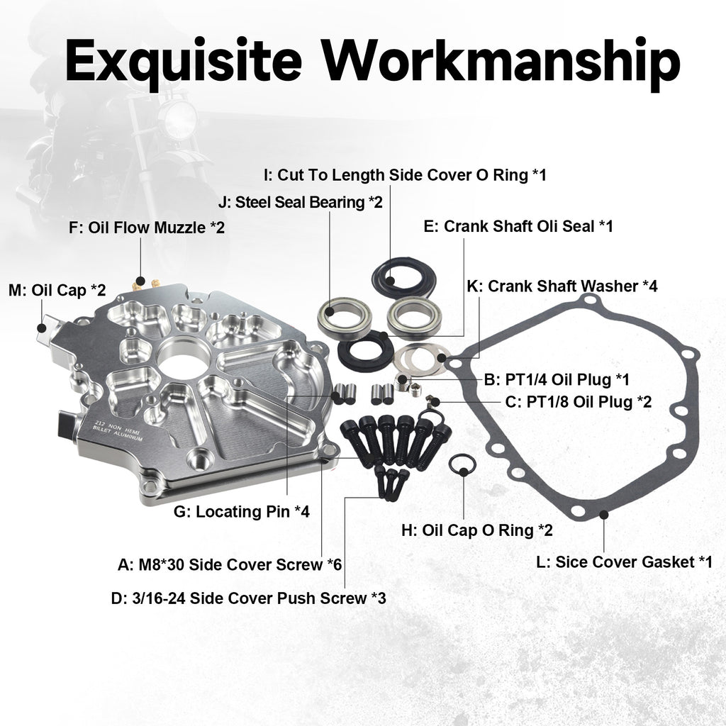 Dual Bearing Billet Side Cover Non-Hemi
