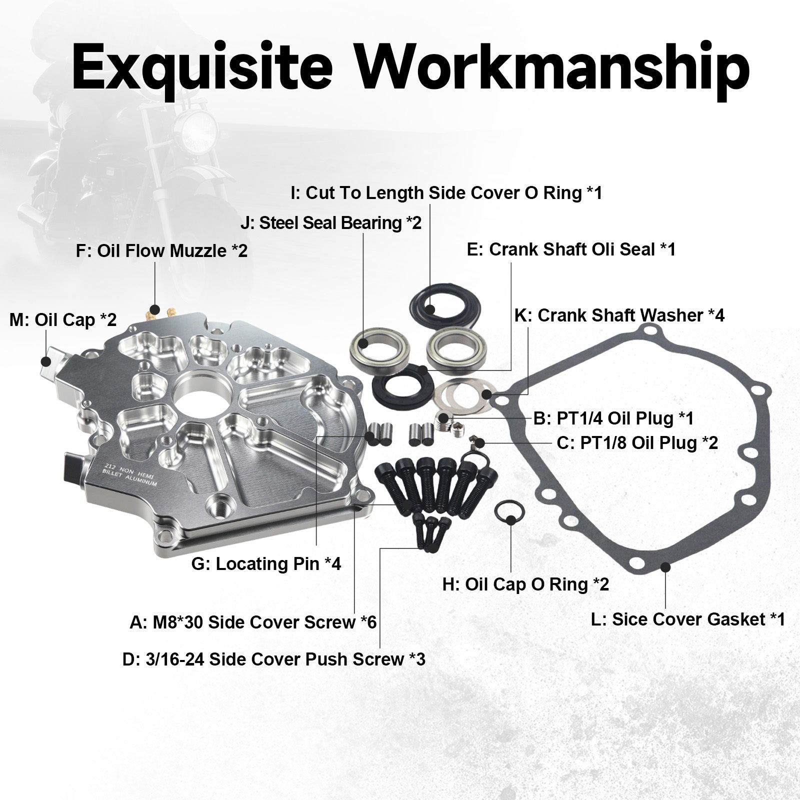 Dual Bearing Billet Side Cover Non-Hemi
