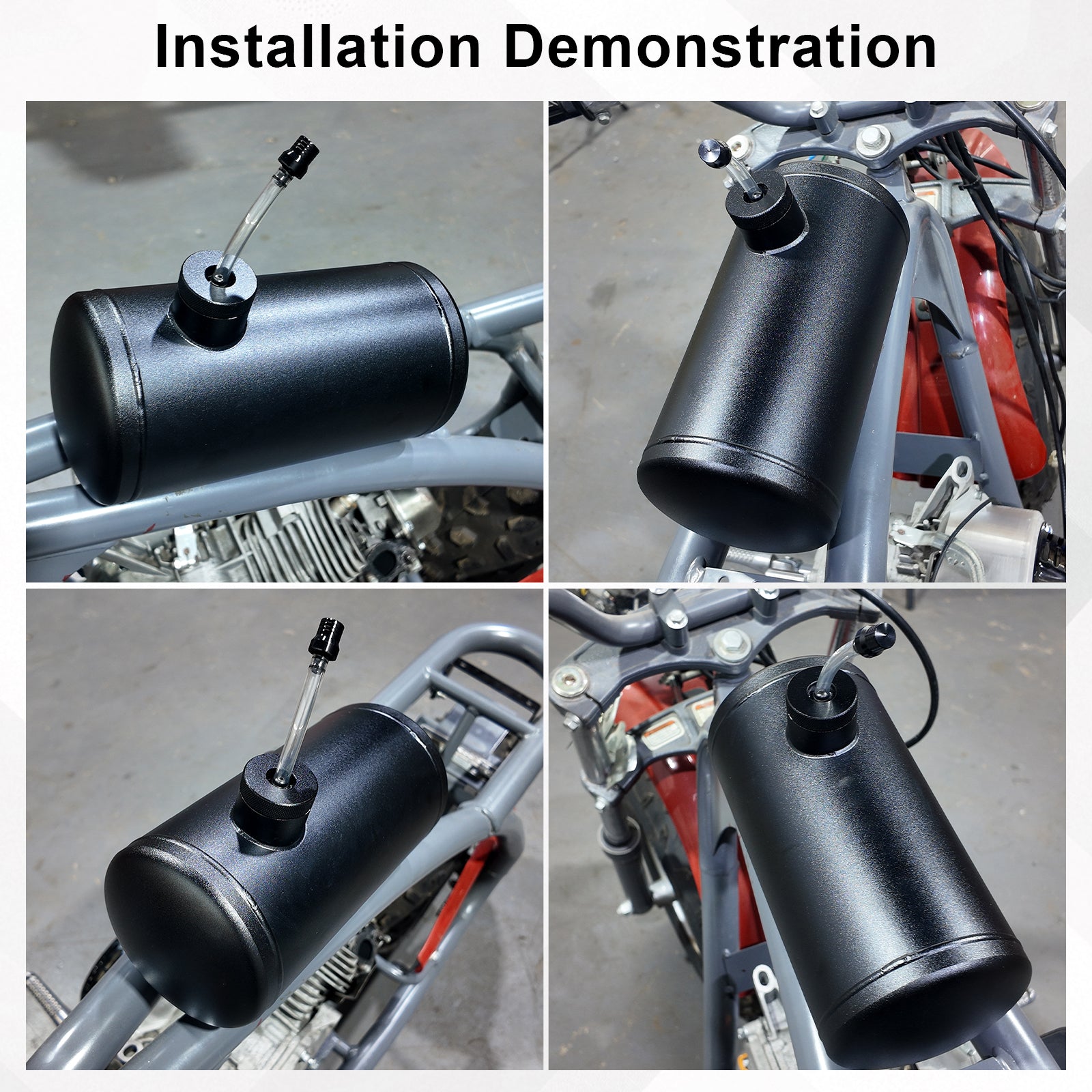 10" x 4.5" Aluminum Fuel Tank for 196cc/212cc Mini Bikes & Go Karts