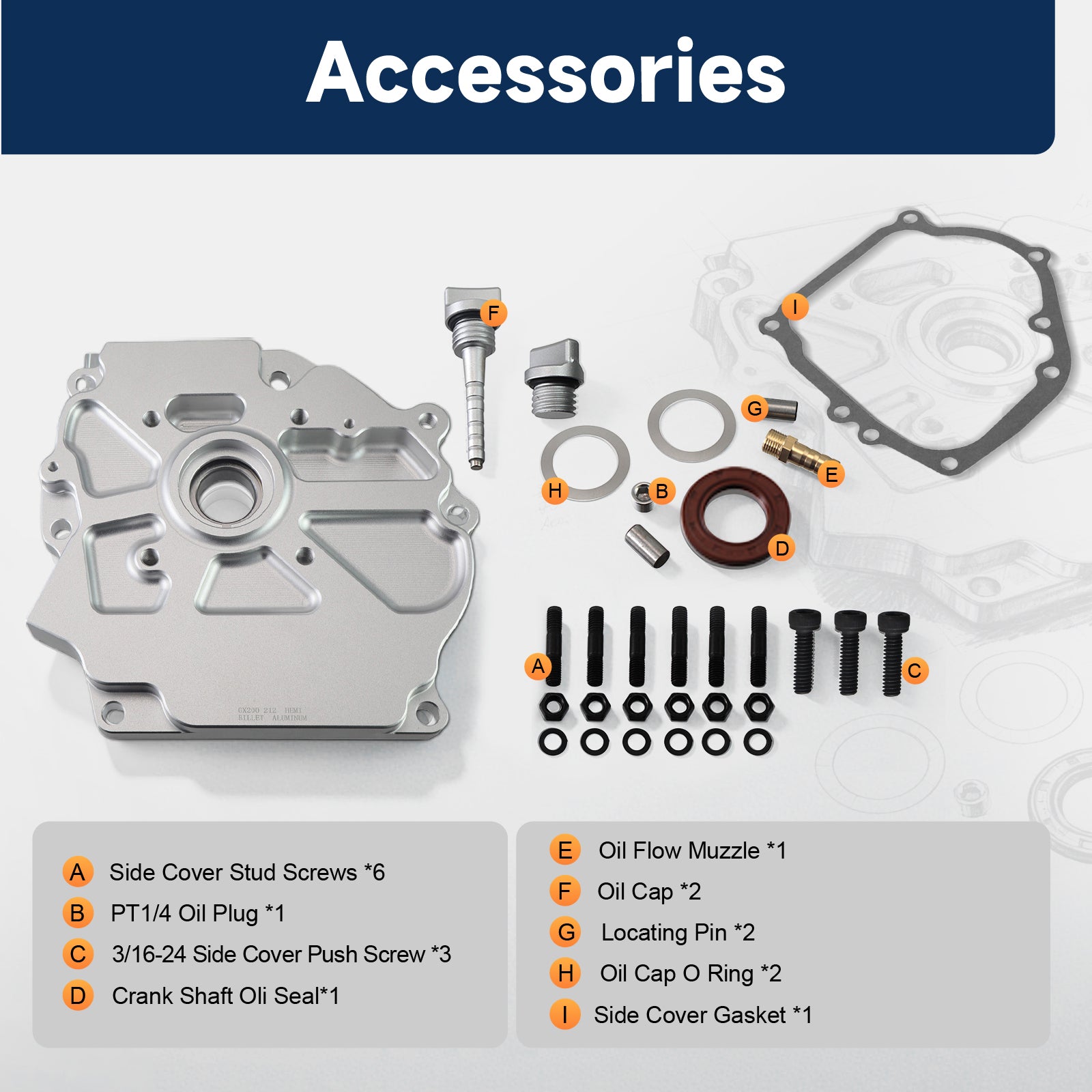 Upgraded Dual Bearing Billet Aluminum Sidecover