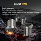 4 Pack 5/8" to 12mm Adapter Sleeve Bearing Reducer Bushing for Mini Bike Axle - Galvanized Iron