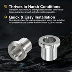 4 Pack 5/8" to 12mm Adapter Sleeve Bearing Reducer Bushing for Mini Bike Axle - Galvanized Iron