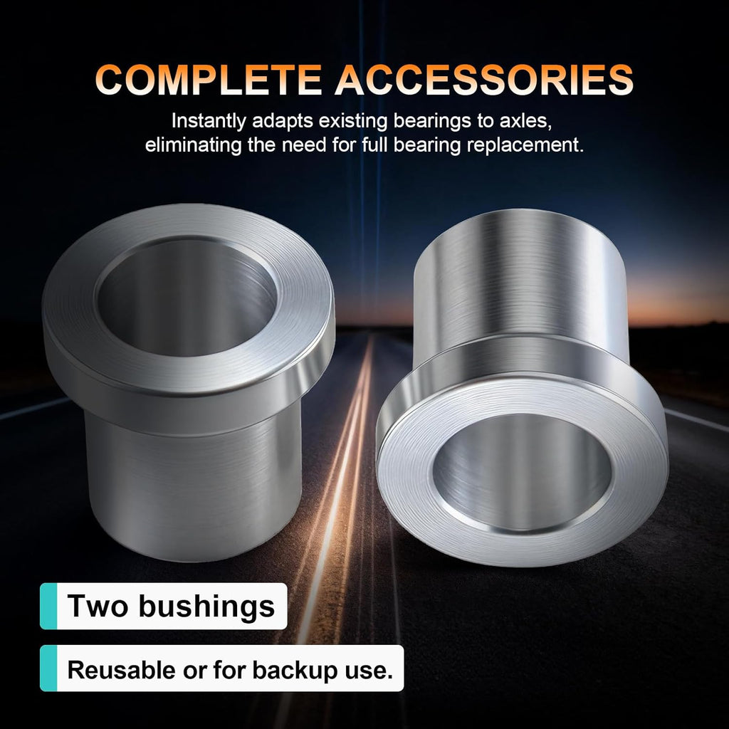4 Pack 5/8" to 12mm Adapter Sleeve Bearing Reducer Bushing for Mini Bike Axle - Aluminum Alloy