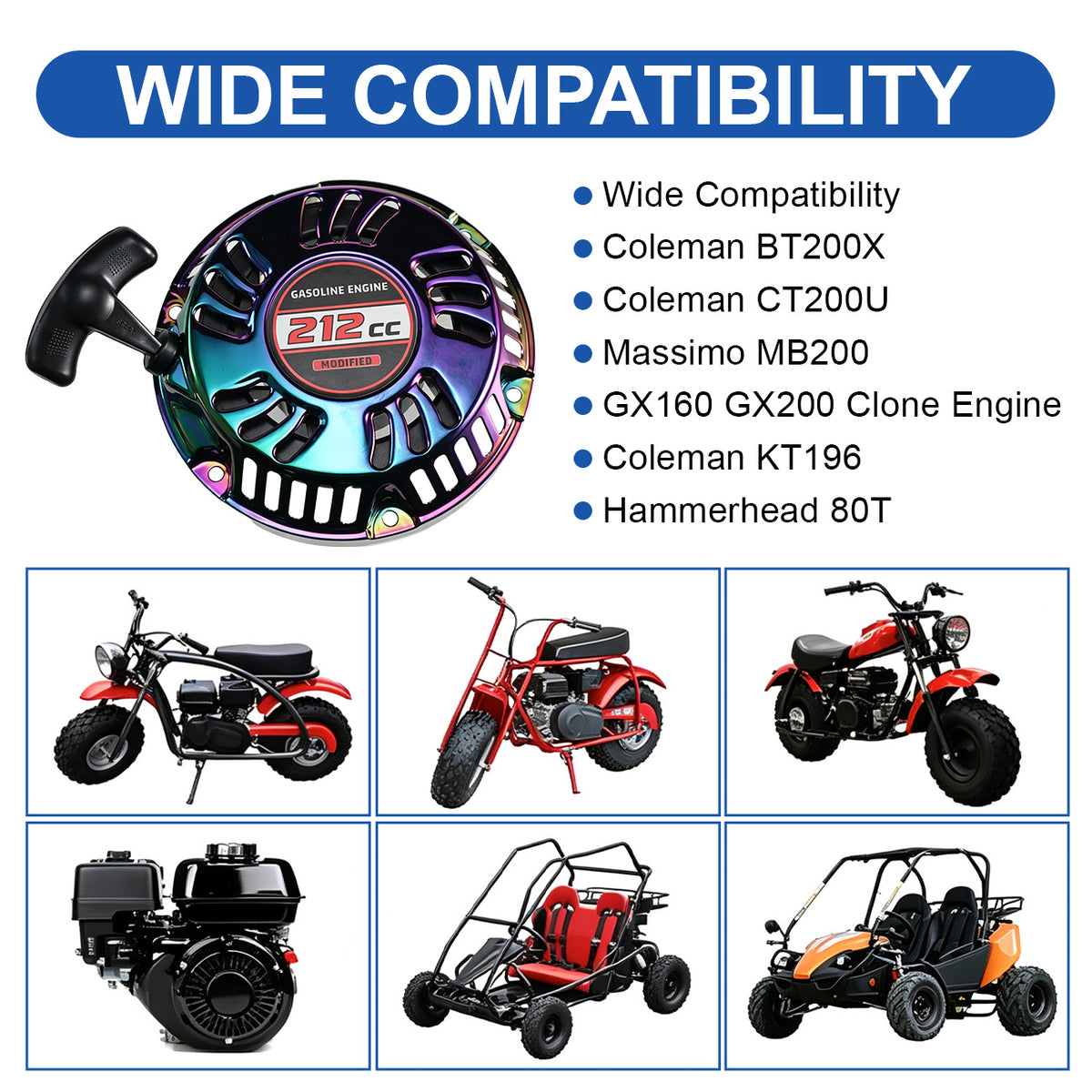 Upgrade Pull Start Recoil Starter for Predator 212cc