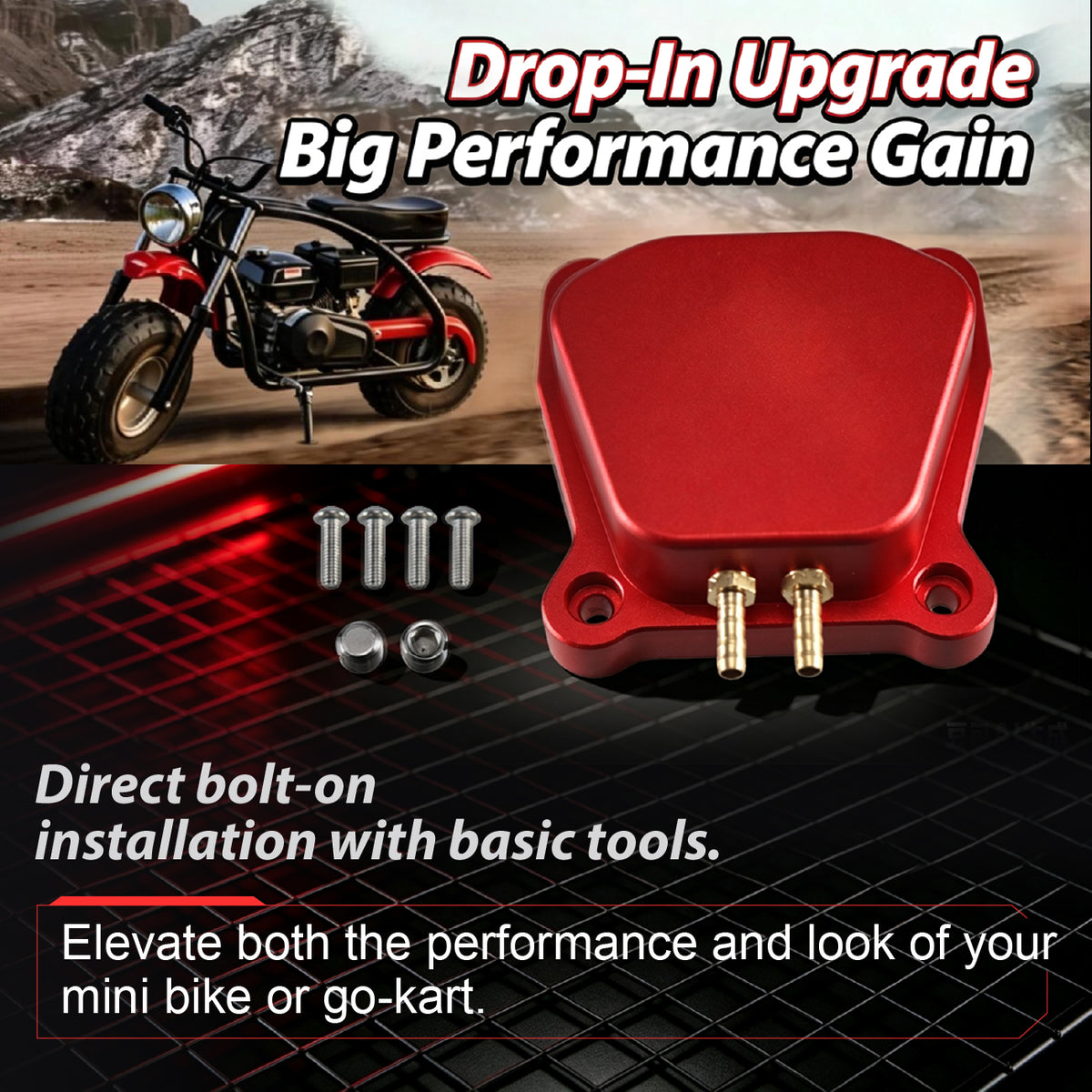 Billet Raised Valve Cover for Predator 212cc 196cc Non-Hemi