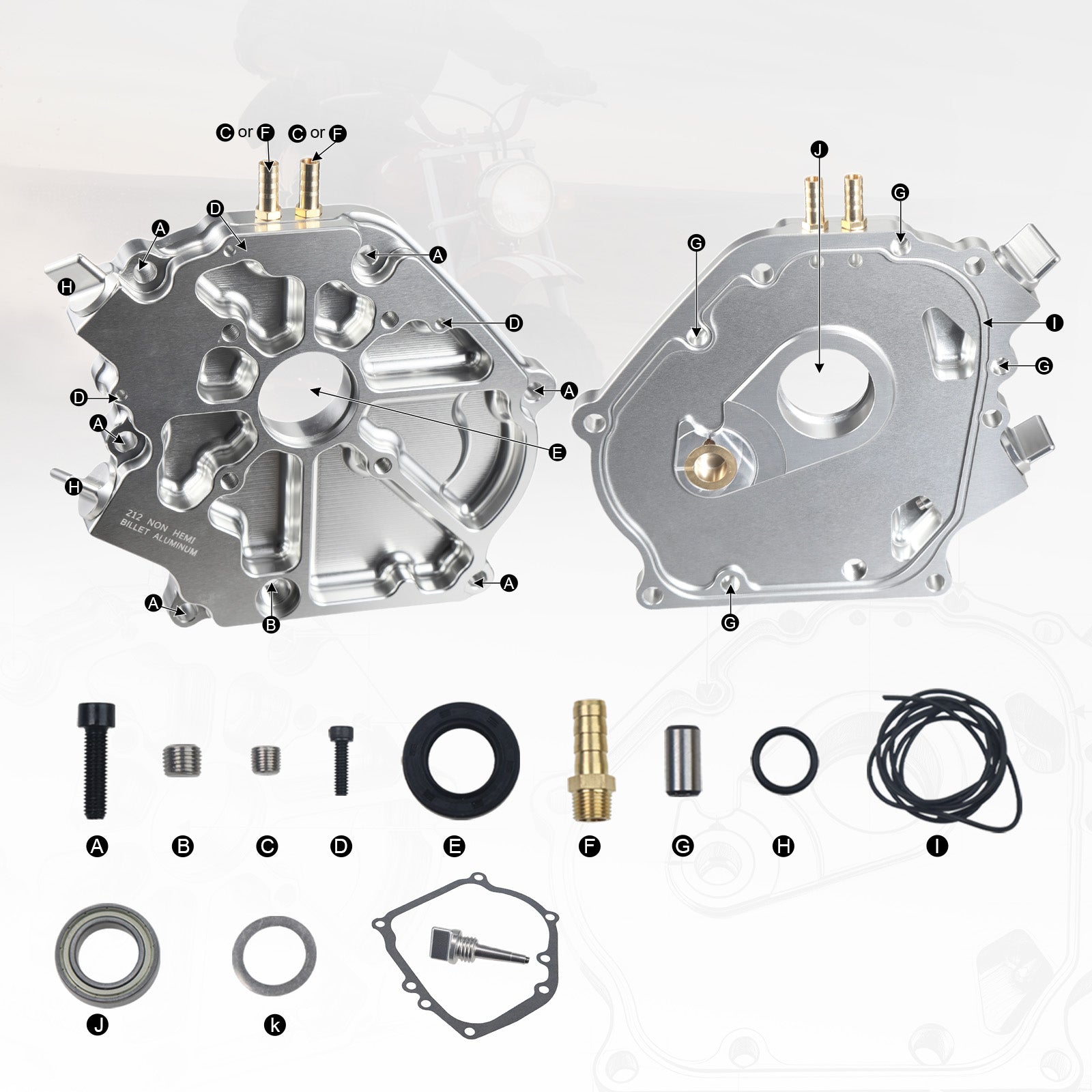 Dual Bearing Billet Side Cover Non-Hemi