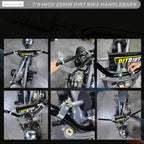 7/8" 22mm Dirt Pit Bike Handlebars with Crossbar & Foam Pad Black